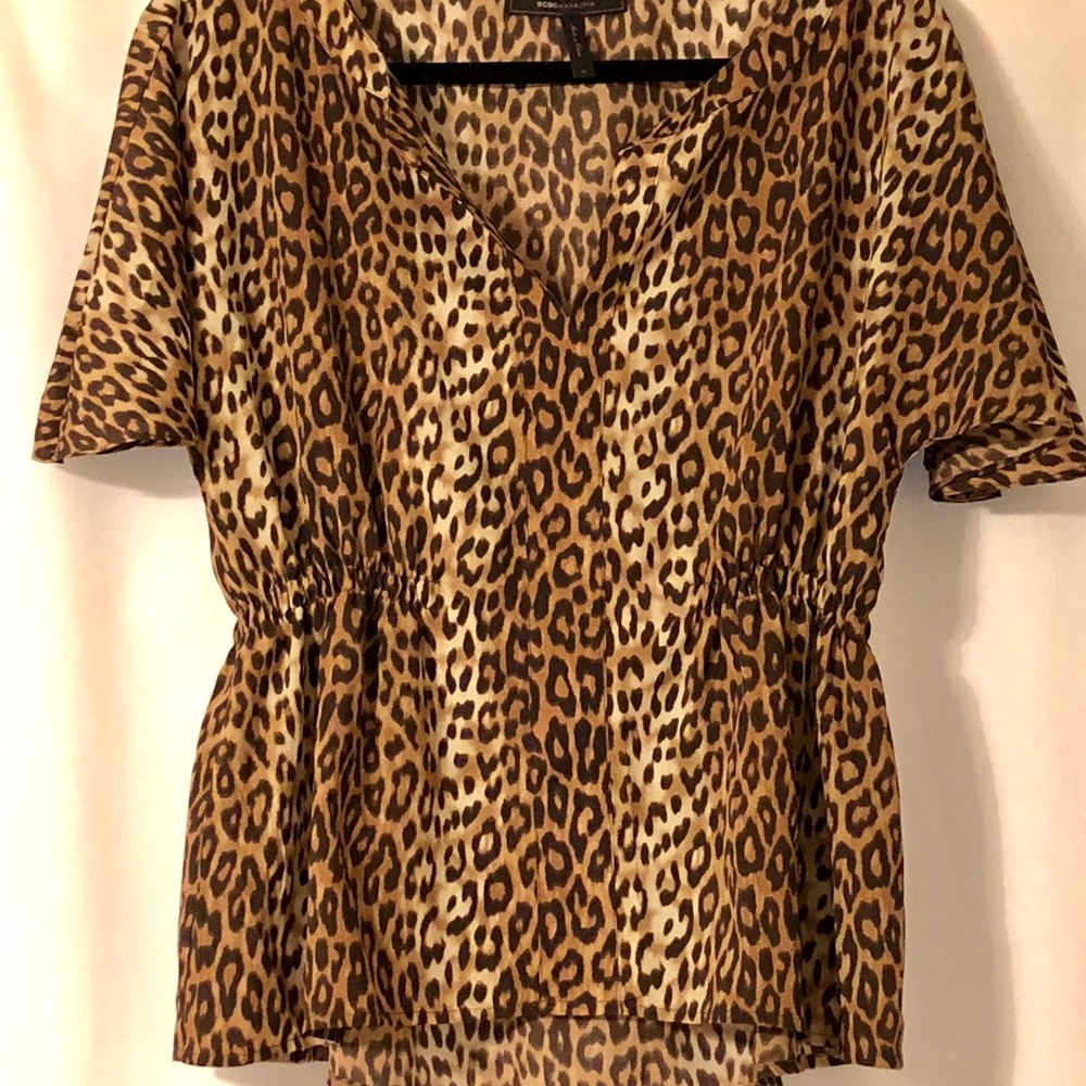 BCBGMaxAzria leopard top